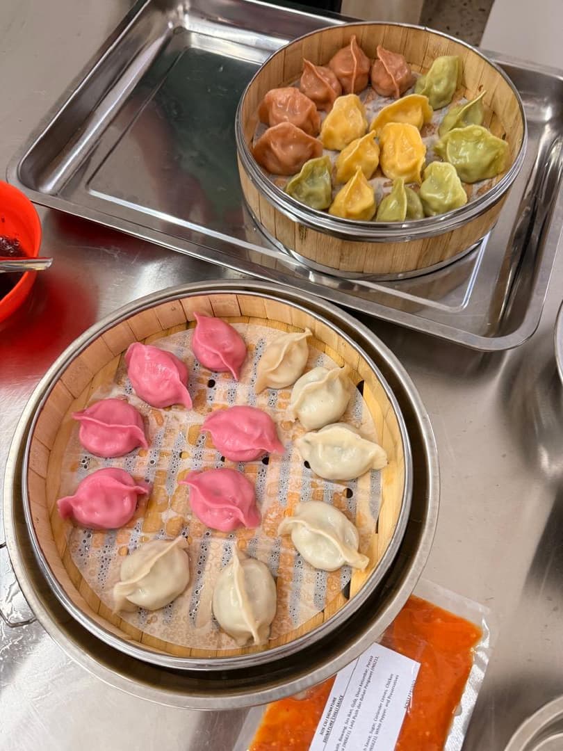 Chefs making dumplings