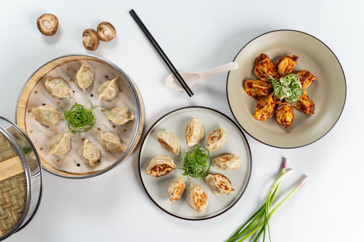 Chefs making dumplings